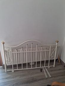 Metal double bed head frame.