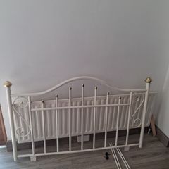 Metal double bed head frame.