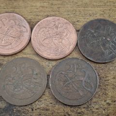 Ireland , 5 x 2 Pence coin - free standard postage
