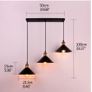 3 lights chandelier iron painted strip/disc ceiling plate living room kitchen restaurant hotel lamp Image 2