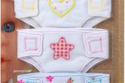 Fabric 3-Pack Nappies from Peterkin: Adjustable and reusable fabric dolls nappies Dolls &amp; Accessories Age 18 Months (FREE POSTAGE)