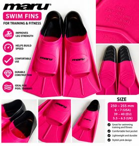 Maru Swimming Training Fins Pink & Black  EU 39 / 40