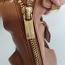 MICHAEL KORS tan gladiator sandals with gold zip Sz 7 UK Image 3