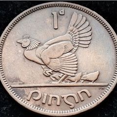 [#284] - Ireland 1941 | Irish 1d | Irish One Penny | Hen and Chicks | KM.11
