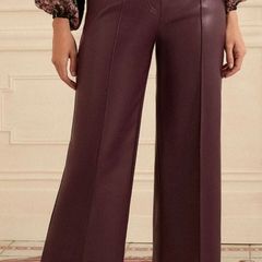 Brand new. Love and Roses chery red Faux wide leg trousers Petite