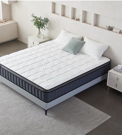 King Size Mattress 5FT, 10.2 Inch Memory Foam Pocket Sprung Hybrid