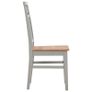 Dining Chairs 2 pcs Grey Solid Oak Wood Image 4