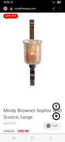 Mindy browne candle wall sconce pristine