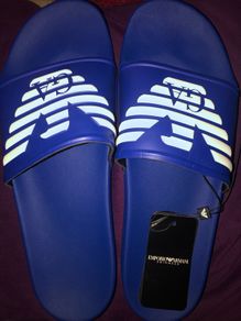 Emporio Armani Sliders size 45 brand new with tag