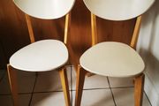 Ikea two solid wooden chairs