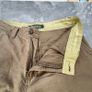 Aigle Mens Linen Trousers Brown W30 L32 Regular Fit Zip Fly Image 4