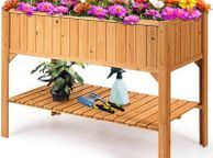 main image for ad Raised Bed With Shelf, Long Lasting Pine