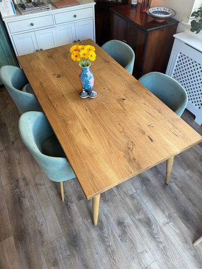 4 x Dinning Chairs, Green Velvet