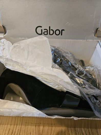 Gabor suede black buckle detail high heel shoes size 7 uk 40.5 EU  and UK 3 EU 35.5 RRP 105 new & boxed