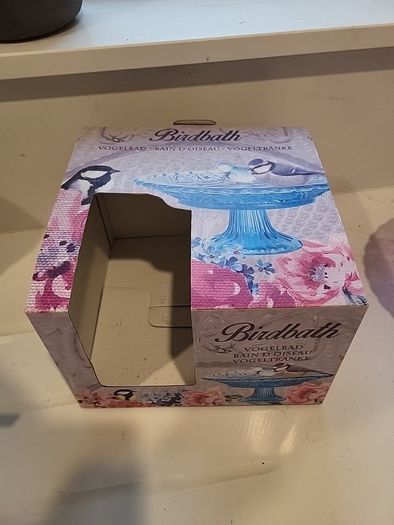 Glass birdbath
