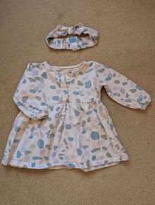 Girls top with matching headband 9-12M