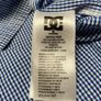 DC Skate Co Mens Short Sleeve Shirt Size Medium Royal Blue Check Image 6