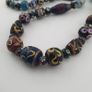 Antique MultiColor Venetian Style Mix Glass Beads Necklace Image 6
