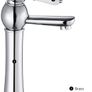 Basin Mixer Taps High Rise Basin Tap Traditional Tall Faucet with Ceramic Handle Anti-Drip Classic Brass Taps with Hose Swivel Spout Retro Style Polished Chrome for Countertop Image 3