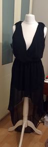 Black chiffon beach dress
