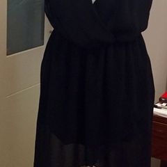 Black chiffon beach dress
