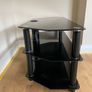 Black glass TV stand Image 2