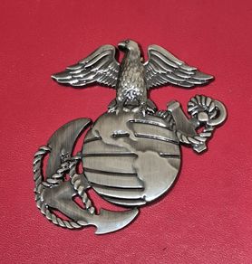 Metal United States Marine corp badge .