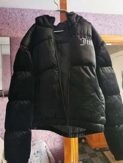 Tommy Hilfiger navy puffer jacket with faux fur hood
