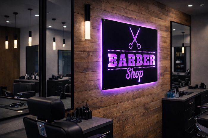 Barber Shop LED Sign