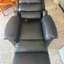 Electric leather reclining lift chair. Image 3