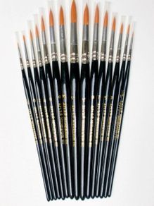 Synthetic Hair Brush - Flat Series 211 (Set of 14)