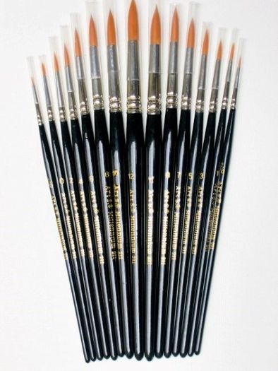 Synthetic Hair Brush - Flat Series 211 (Set of 14)