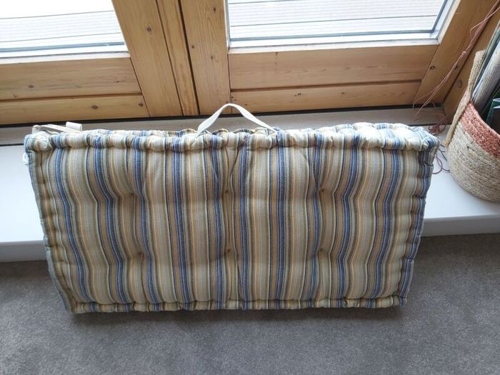 BNWT Multi Stripe Cotton Seatpad Cushion