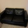 2 Seater Black Sofa Image 2