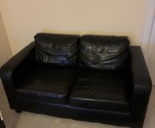 2 Seater Black Sofa