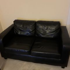 2 Seater Black Sofa
