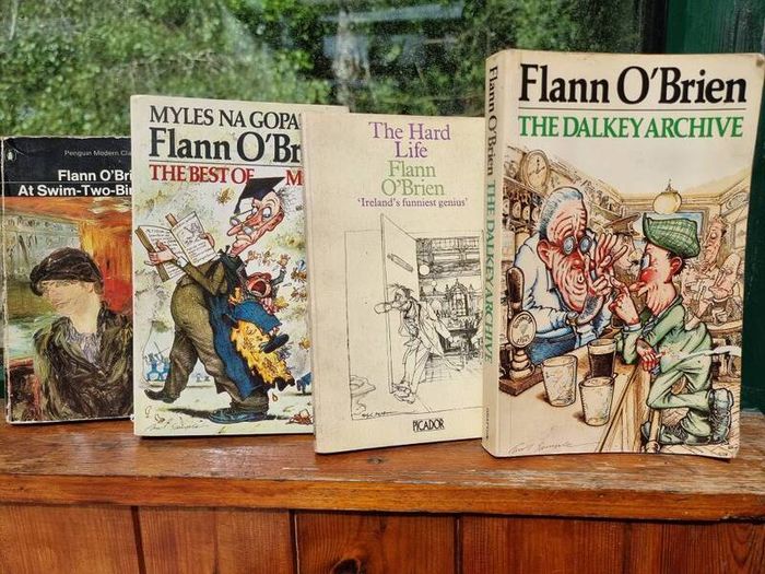 Flann O'Brien four book bundle (Dalkey archive, the best of myles na gopaleen, at swim two birds, the hard life)