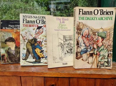 Flann O'Brien four book bundle (Dalkey archive, the best of myles na gopaleen, at swim two birds, the hard life)