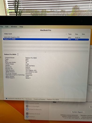macbook pro 2018  15"  i7  A1990