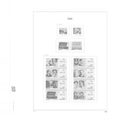 2016 Ireland Davo Supplement Stamp Pages. Includes Pages 182, 183, 184, 185, 186 and 186a (Christmas Booklet) and B60, B61, B62, B63, B64 & B65 (Miniature) Sheets Pages include illustrations of stamps and mounts. 12 Pages