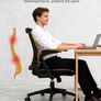 Ergonomic Office Chair, Desk Chair with 90 degree Flip-up Armrests, Lumbar Support & Height Adjustable, Breathable Swivel Computer Chair with Tilt Function, Mid-Back Mesh Chair For Home/Office Image 4