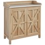 Wooden Potting Bench with Storage Cabinet Image 2