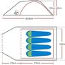 NEW SALE | 3-4 Person Dome Camping Tent, Double layer, Full Waterproof Holiday Family 3-4 Man Tent, Easy to Set Up for Outdoors Hiking Fishing Traveling Beach Vacation Image 2