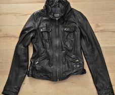 Black Leather Jacket Bershka Leather Collection Size M (10)