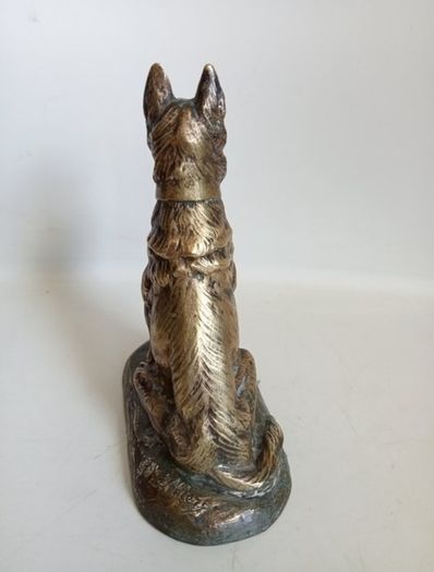 Gaston D'Illier (1876 - 1932) Dog sculpture- Bronze (Signed)
