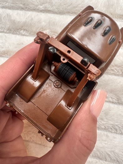 Disney Pixar Cars Radiator Springs Tow Mater Truck Diecast Metal Vehicle approx. 9.5 cm. length one of the back wheels is not working usad Please see photos