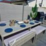 Outdoor Extending Dining Set - Grey Rattan Image 2