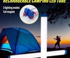 15CM LED Rechargeable Tube Camping Light Magnetic Suspension Portable Light Bulb for Emergency Night Market Outdoor Lighting