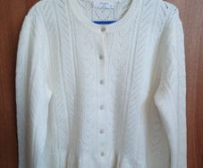 New Ladies Pointelle Knit Cardigan Size Medium