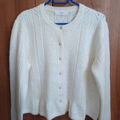 New Ladies Pointelle Knit Cardigan Size Medium